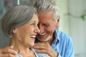 laughing older couple