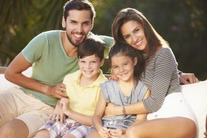 smiling family together